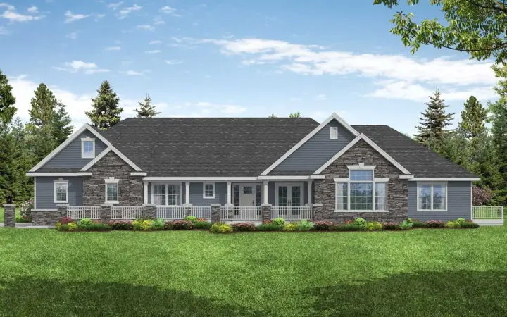 Traditional house plans 17-1124 - front exterior, 3,002 sq ft, 3 bed, 2 bath house plans | Monster House Plans