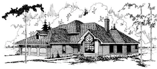 Northwest house plans 17-113 - front exterior, 3,686 sq ft, 5 bed, 3 bath house plans | Monster House Plans