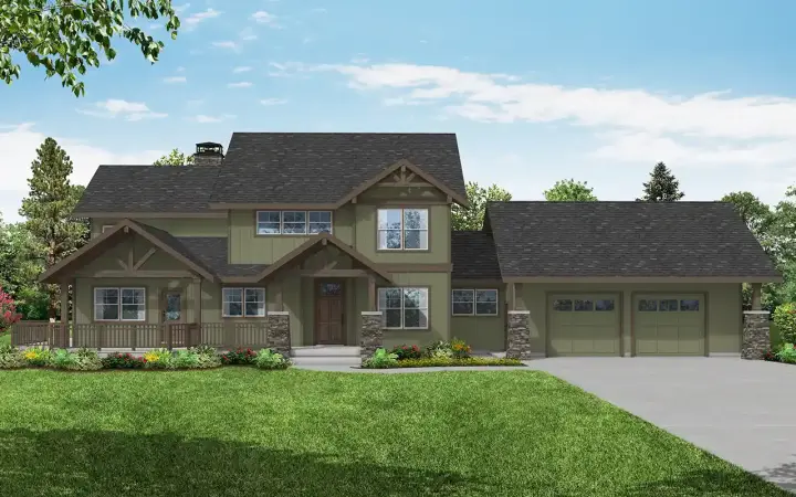 Craftsman house plans 17-1131 - front exterior, 3,880 sq ft, 4 bed, 3 bath house plans | Monster House Plans