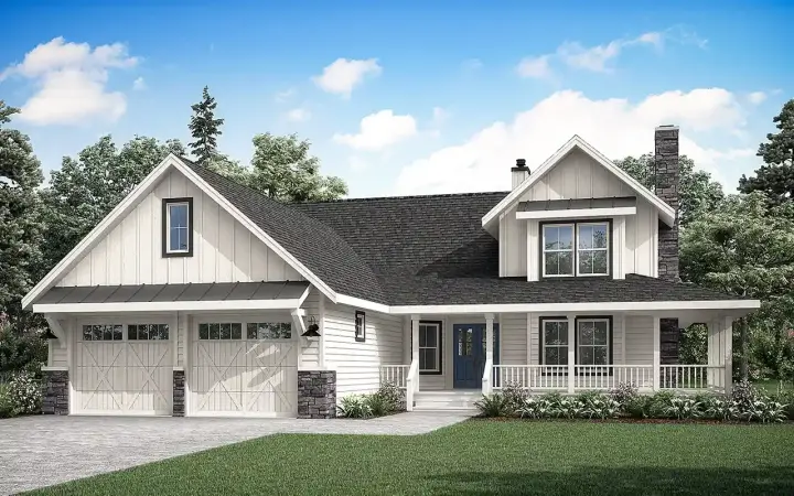 Country house plans 17-1134 - front exterior, 2,709 sq ft, 3 bed, 2 bath house plans | Monster House Plans