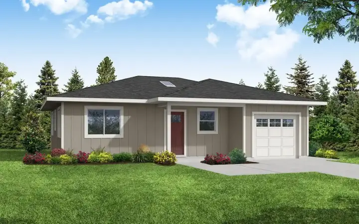 Traditional house plans 17-1135 - front exterior, 800 sq ft, 2 bed, 2 bath house plans | Monster House Plans