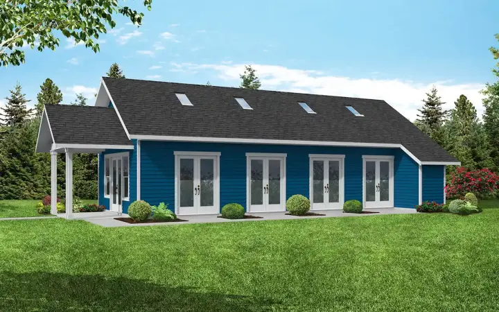 Traditional house plans 17-1146 - front exterior, 1,134 sq ft, 0 bed, 1 bath house plans | Monster House Plans