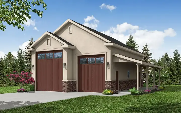 Traditional house plans 17-1156 - front exterior, 1,158 sq ft, 0 bed, 0 bath house plans | Monster House Plans