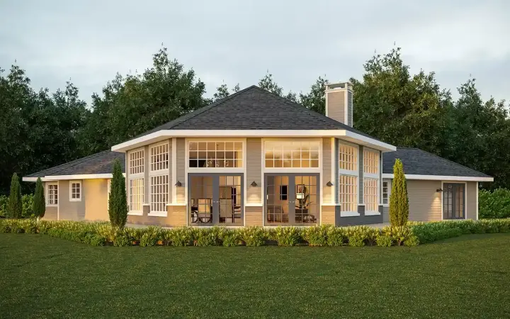 Contemporary house plans 17-1171 - front exterior, 2,351 sq ft, 3 bed, 2 bath house plans | Monster House Plans
