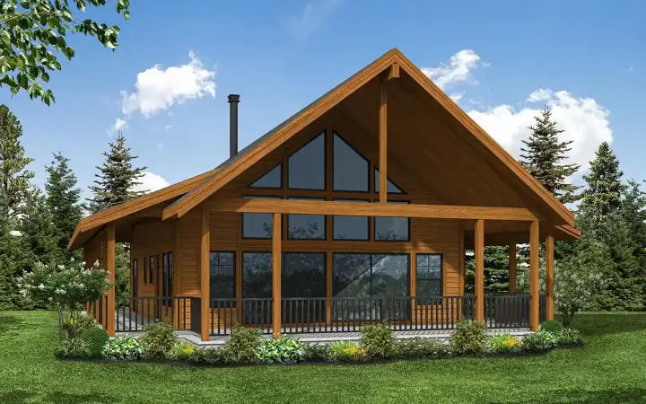 Craftsman house plans 17-1180 - front exterior, 1,540 sq ft, 2 bed, 2 bath house plans | Monster House Plans