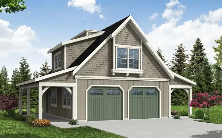 Craftsman house plans 17-1183 - front exterior, 1,518 sq ft, 0 bed, 0 bath house plans | Monster House Plans