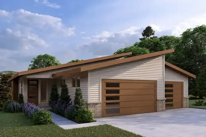 Modern house plans 17-1201 - front exterior, 2,251 sq ft, 3 bed, 2 bath house plans | Monster House Plans