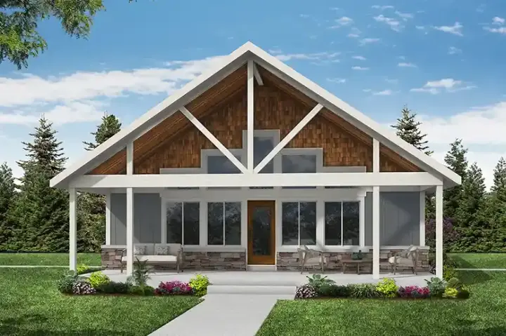 Craftsman house plans 17-1209 - front exterior, 1,831 sq ft, 3 bed, 3 bath house plans | Monster House Plans