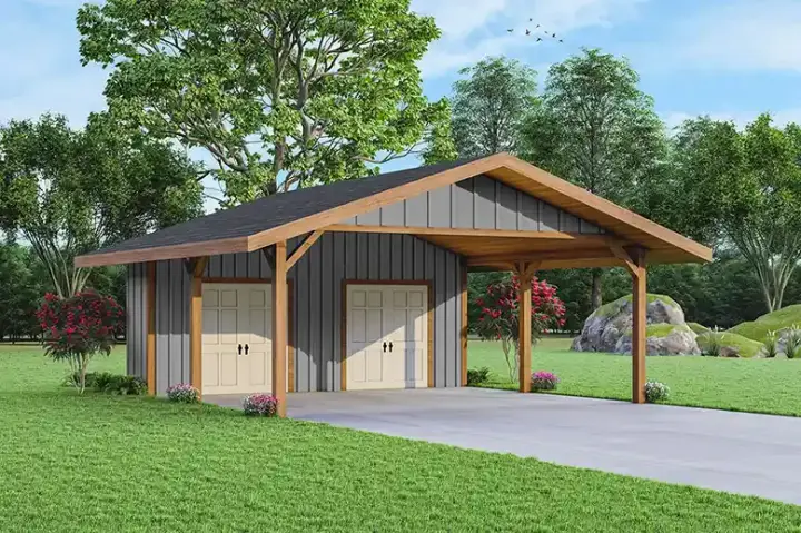 Traditional house plans 17-1218 - front exterior, 624 sq ft, 0 bed, 0 bath house plans | Monster House Plans
