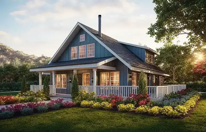 Country house plans 17-1221 - front exterior, 2,023 sq ft, 3 bed, 3 bath house plans | Monster House Plans