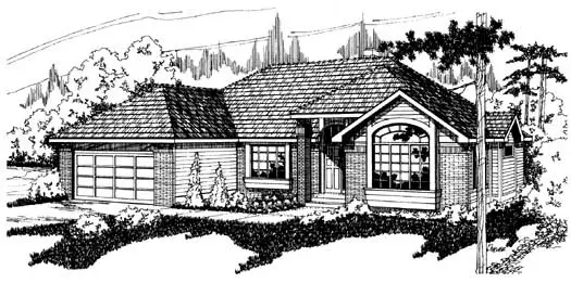 Northwest house plans 17-127 - front exterior, 2,023 sq ft, 3 bed, 2 bath house plans | Monster House Plans