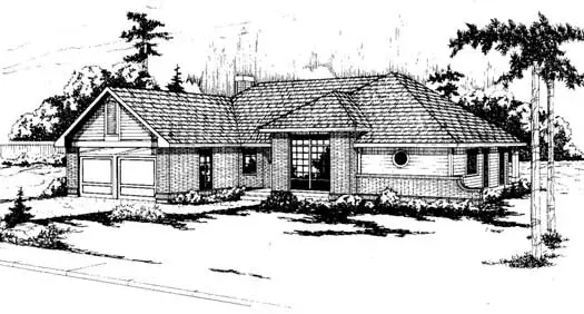 Northwest house plans 17-144 - front exterior, 1,828 sq ft, 2 bed, 2 bath house plans | Monster House Plans