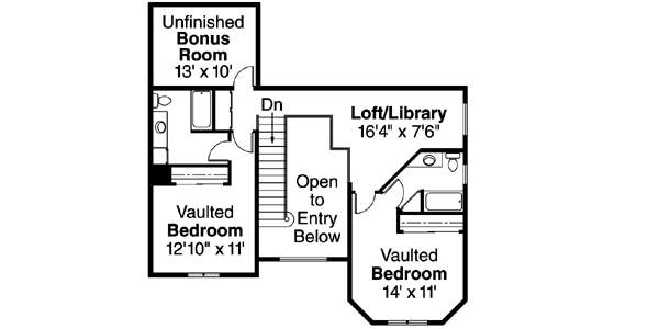 Upper/Second Floor Plan: 17-145