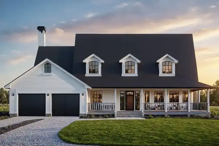 Country house plans 17-146 - front exterior, 2,591 sq ft, 3 bed, 2 bath house plans | Monster House Plans