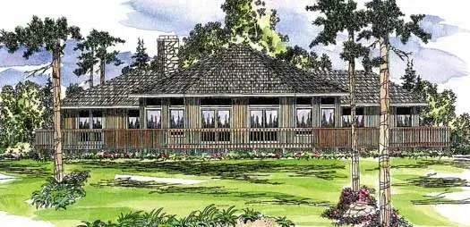 Contemporary house plans 17-171 - front exterior, 1,975 sq ft, 3 bed, 2 bath house plans | Monster House Plans