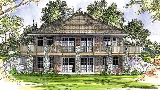 Contemporary house plans 17-203 - front exterior, 1,999 sq ft, 3 bed, 2 bath house plans | Monster House Plans
