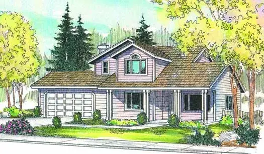 Country house plans 17-215 - front exterior, 1,802 sq ft, 4 bed, 3 bath house plans | Monster House Plans