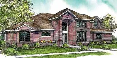 Traditional house plans 17-230 - front exterior, 2,571 sq ft, 3 bed, 2 bath house plans | Monster House Plans