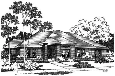 Contemporary house plans 17-237 - front exterior, 2,596 sq ft, 3 bed, 2 bath house plans | Monster House Plans