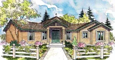 Traditional house plans 17-243 - front exterior, 2,001 sq ft, 3 bed, 2 bath house plans | Monster House Plans