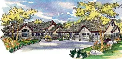 Traditional house plans 17-246 - front exterior, 4,104 sq ft, 3 bed, 3 bath house plans | Monster House Plans