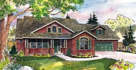 Country house plans 17-249 - front exterior, 2,225 sq ft, 3 bed, 2 bath house plans | Monster House Plans