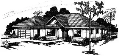 Contemporary house plans 17-257 - front exterior, 2,022 sq ft, 3 bed, 2 bath house plans | Monster House Plans