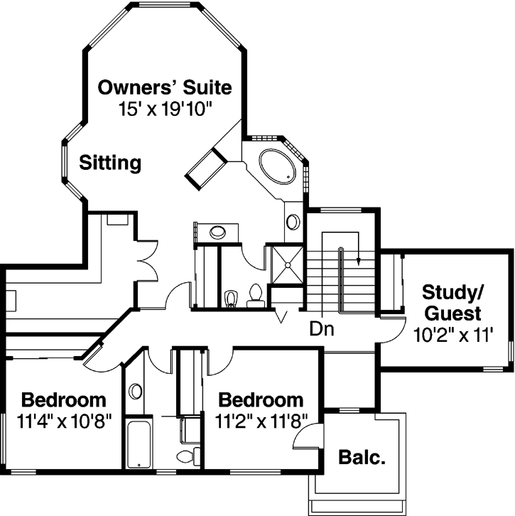 Upper/Second Floor Plan: 17-285