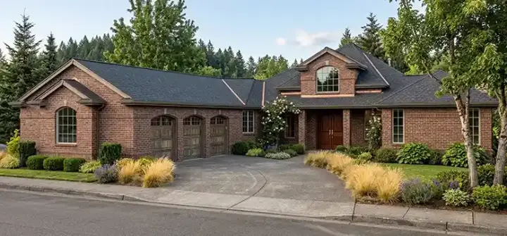 European house plans 17-312 - front exterior, 3,026 sq ft, 3 bed, 3 bath house plans | Monster House Plans