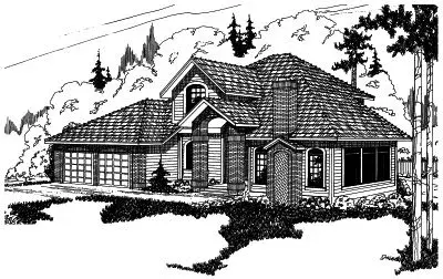 Contemporary house plans 17-314 - front exterior, 2,224 sq ft, 3 bed, 2 bath house plans | Monster House Plans