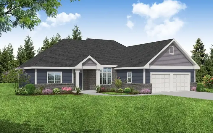 Traditional house plans 17-330 - front exterior, 2,040 sq ft, 3 bed, 2 bath house plans | Monster House Plans