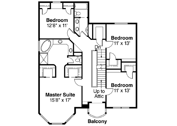 Upper/Second Floor Plan: 17-334
