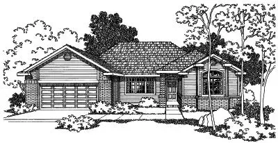 Northwest house plans 17-355 - front exterior, 1,579 sq ft, 3 bed, 2 bath house plans | Monster House Plans