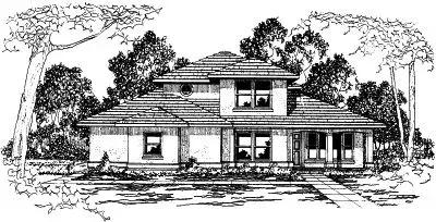 Mediterranean house plans 17-360 - front exterior, 2,226 sq ft, 4 bed, 3 bath house plans | Monster House Plans