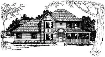 Traditional house plans 17-369 - front exterior, 1,766 sq ft, 3 bed, 2 bath house plans | Monster House Plans