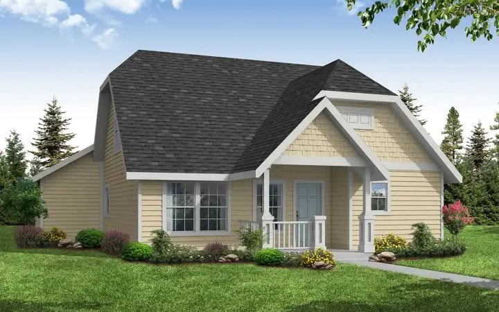Craftsman house plans 17-372 - front exterior, 1,411 sq ft, 3 bed, 2 bath house plans | Monster House Plans