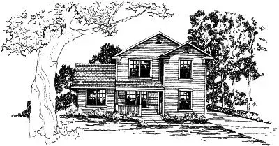 Country house plans 17-377 - front exterior, 1,673 sq ft, 3 bed, 1 bath house plans | Monster House Plans