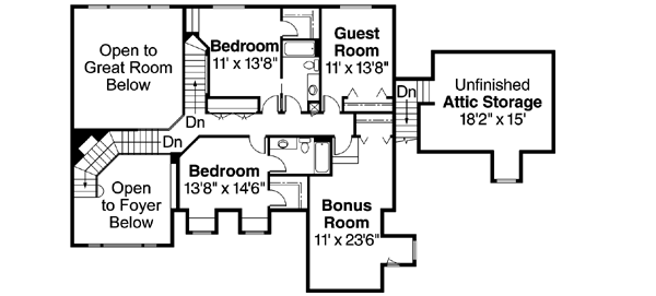 Upper/Second Floor Plan: 17-386