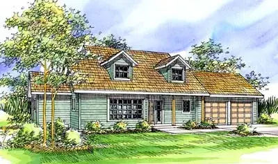 Country house plans 17-389 - front exterior, 1,998 sq ft, 3 bed, 2 bath house plans | Monster House Plans