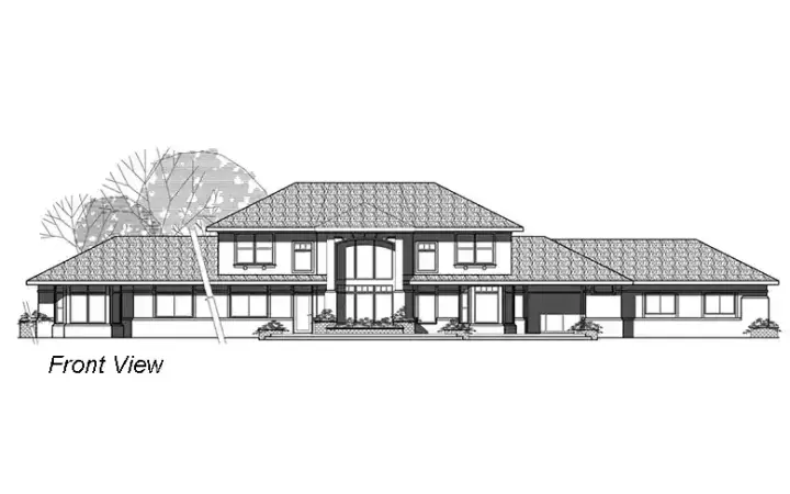 Mediterranean house plans 17-390 - front exterior, 3,015 sq ft, 4 bed, 4 bath house plans | Monster House Plans
