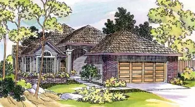 Traditional house plans 17-399 - front exterior, 1,743 sq ft, 3 bed, 2 bath house plans | Monster House Plans