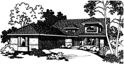 Mediterranean house plans 17-410 - front exterior, 2,176 sq ft, 3 bed, 2 bath house plans | Monster House Plans