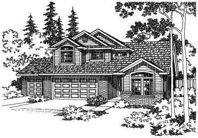 Traditional house plans 17-411 - front exterior, 2,362 sq ft, 3 bed, 2 bath house plans | Monster House Plans