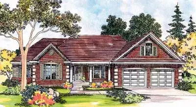 Traditional house plans 17-417 - front exterior, 2,712 sq ft, 3 bed, 3 bath house plans | Monster House Plans