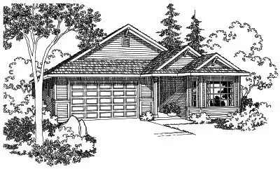 Traditional house plans 17-432 - front exterior, 1,720 sq ft, 3 bed, 2 bath house plans | Monster House Plans