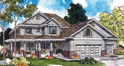 Traditional house plans 17-437 - front exterior, 1,859 sq ft, 3 bed, 2 bath house plans | Monster House Plans