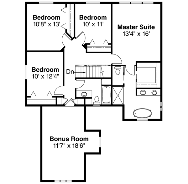 Upper/Second Floor Plan: 17-438