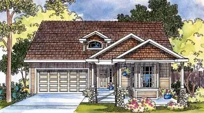 Craftsman house plans 17-442 - front exterior, 1,822 sq ft, 3 bed, 2 bath house plans | Monster House Plans