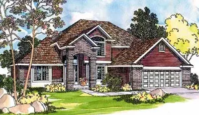 Traditional house plans 17-463 - front exterior, 2,241 sq ft, 3 bed, 2 bath house plans | Monster House Plans