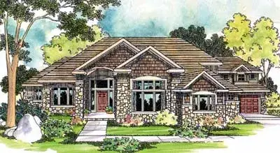 Traditional house plans 17-474 - front exterior, 4,184 sq ft, 3 bed, 3 bath house plans | Monster House Plans